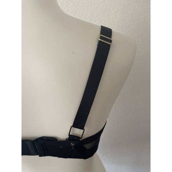 Honey Birdette Bra Indira Sheer Mesh Studded Lingerie Black FLAW - Picture 9 of 13